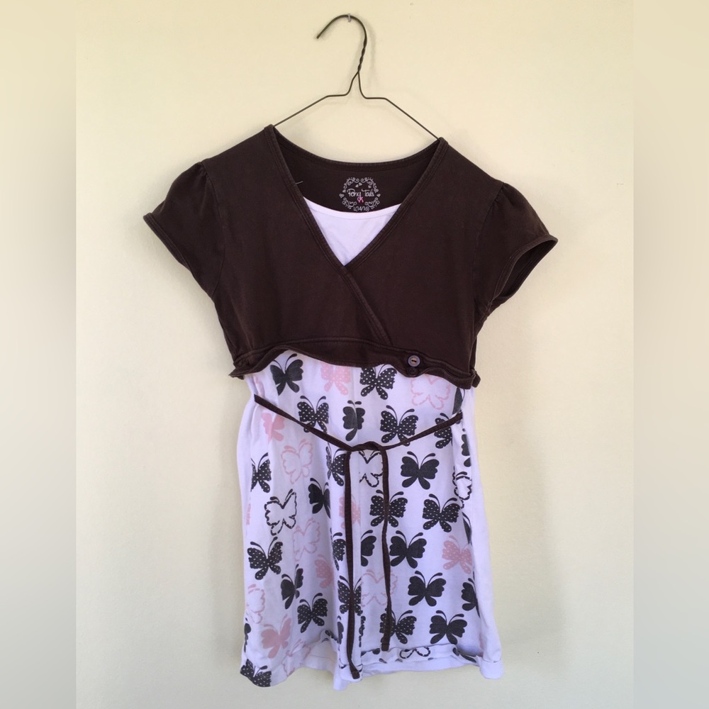 Y2K Tied Babydoll Blouse